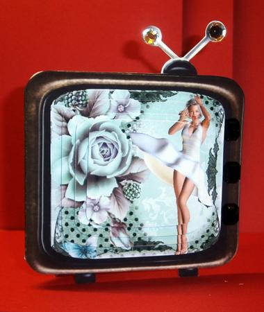 Marilyn Style on the Television Shaped Card Kit by Bernie Mclaughlin