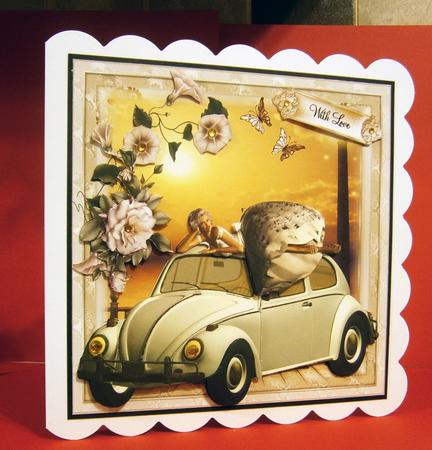 1960's My First Beetle Card Front Mini Kit by Bernie Mclaughlin