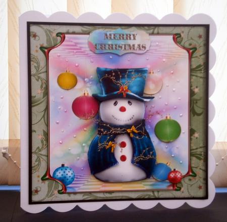 Christmas Bauble Disco Snowman Mini Kit by Bernie Mclaughlin