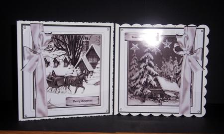 Christmas Toppers Black & White 2 by Bernie Mclaughlin