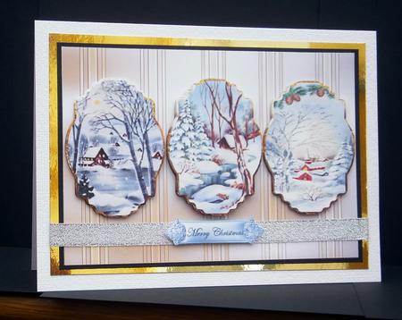 Vintage Winter Scenes Panel Card by Bernie Mclaughlin