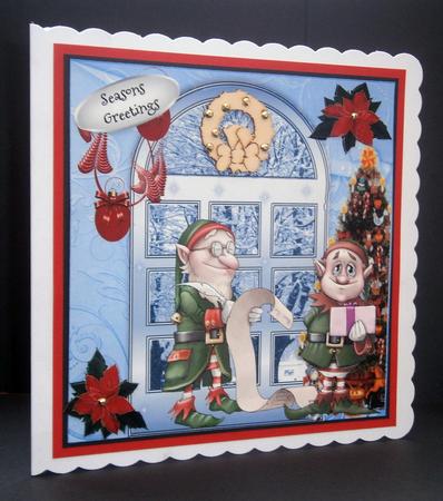 Elf with List at Window by Bernie Mclaughlin