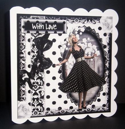 Beauty in a Polka Dot Dress Topper by Bernie Mclaughlin