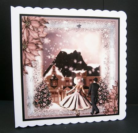 1950's Christmas Couple Card Topper by Bernie Mclaughlin