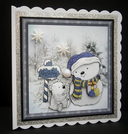 Which Way to the North Pole Card and Decoupage by Bernie Mclaughlin