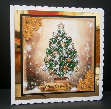 Golden Christmas Tree Topper with Matching Tag by Bernie Mclaughlin