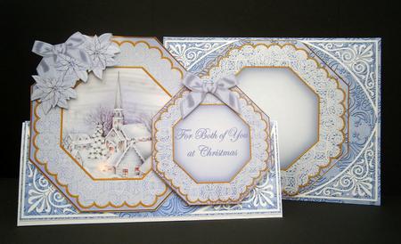 Blue Church Both of You Double Octagon Card Kit by Bernie Mclaughlin