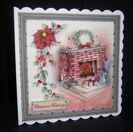 Warm Cosy Fire for Christmas Card by Bernie Mclaughlin