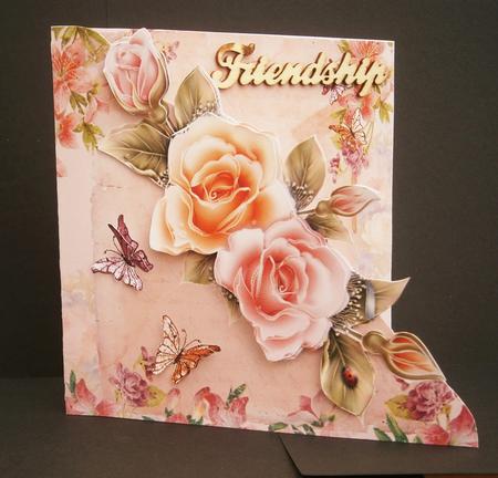 Rosy Glow Over the Edge Card Front Kit by Bernie Mclaughlin