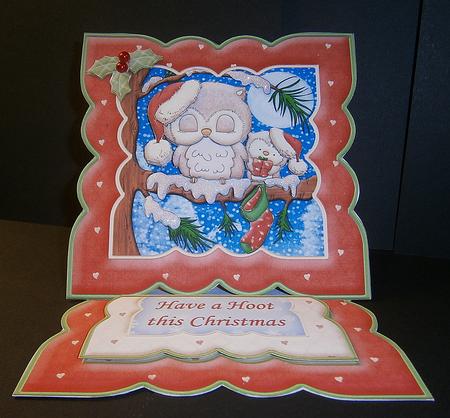Warmest Holiday Wishes Christmas Easel Card Kit & Decoupage by Bernie Mclaughlin