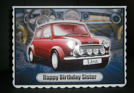 Happy Birthday Sister Mini Classic Red by Bernie Mclaughlin