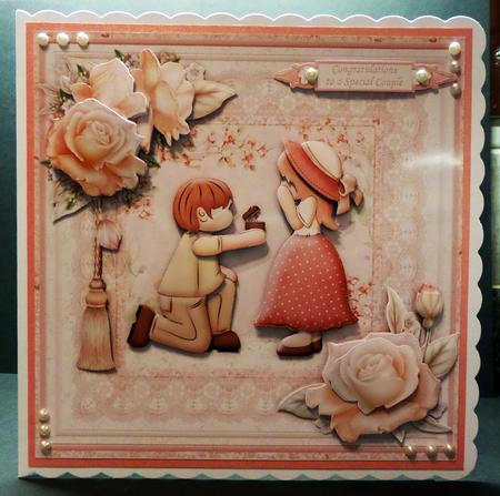 Engagement Down on One Knee 8x8 Mini Kit & Decoupage by Bernie Mclaughlin