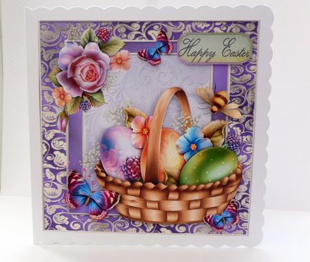 Easter Egg Basket with Butterflies 8x8 Mini Kit by Bernie Mclaughlin