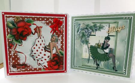 1950's Pin Up Girls Bumper Kit 8 Toppers and Decoupage by Bernie Mclaughlin