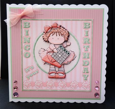 Bingo It's Your Birthday Topper & Decoupage Insert Available by Bernie Mclaughlin