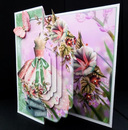 Fleur No Holes Fold Card Kit by Bernie Mclaughlin