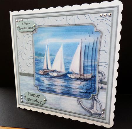 Sailing or Fishing Boats 8x8 Mini Kit & Decoupage by Bernie Mclaughlin
