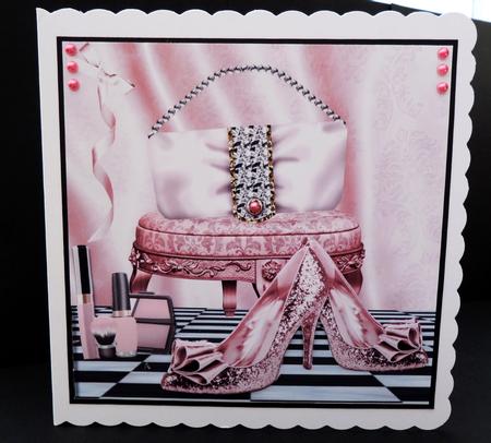 Sparkle Handbag, Sparkle Shoes, & Makeup 8x8 by Bernie Mclaughlin
