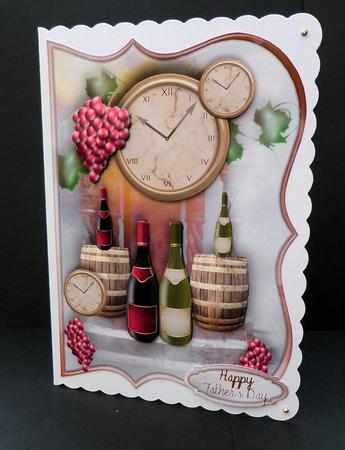 Wine Time to Relax Male Card by Bernie Mclaughlin