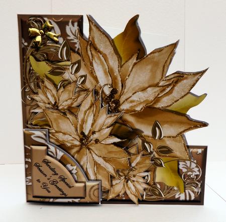 Golden Poinsettia Floral Edgy - Mini Kit by Bernie Mclaughlin