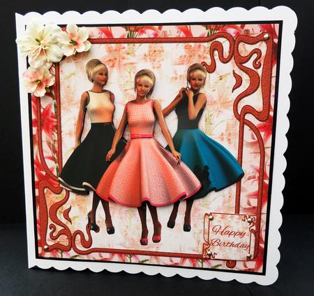 Here Come the Girls! Party Time 8x8 Mini Kit by Bernie Mclaughlin