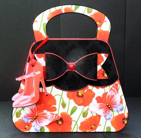 Beautiful Poppy Bag Card Kit by Bernie Mclaughlin