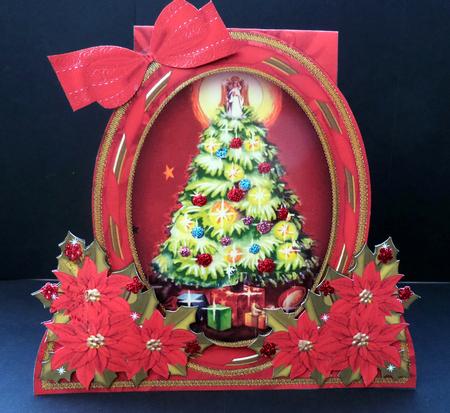 Christmas Tree2 Special Large Oval Card Mini Kit by Bernie Mclaughlin