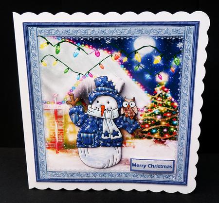 Snowman at the North Pole Card and Decoupage by Bernie Mclaughlin