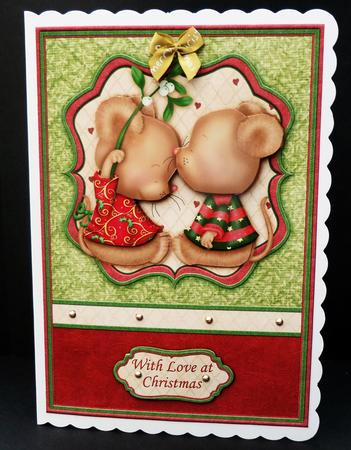 Mistletoe Mice Christmas Topper and Decoupage by Bernie Mclaughlin