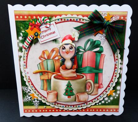 8x8 There's a Peguin in My Cocoa Mini Kit by Bernie Mclaughlin