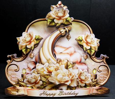 Beautiful Present Gift with Vintage Roses by Bernie Mclaughlin