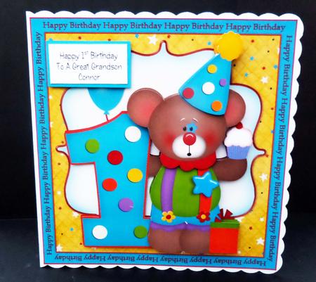 8x8 Birthday Boy Age One Mini Kit by Bernie Mclaughlin