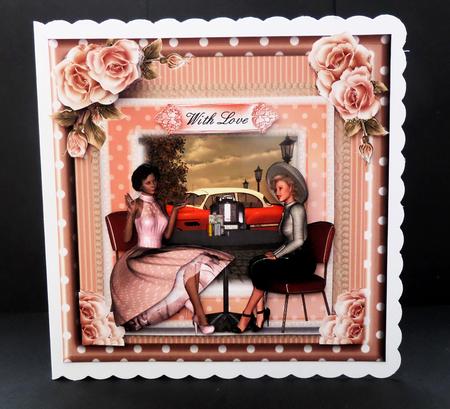 The Diner Girls Card Front Kit by Bernie Mclaughlin