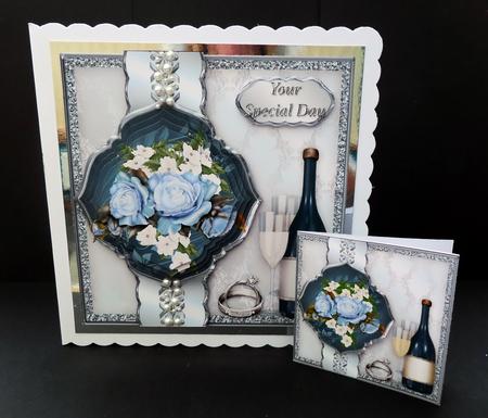 Anniversary Celebration Fancy Border Card Mini Kit by Bernie Mclaughlin