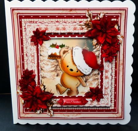 The Pudding Bear Card Front Kit by Bernie Mclaughlin