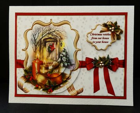 Christmas Wishes from Our House to Yours Pyramid by Bernie Mclaughlin