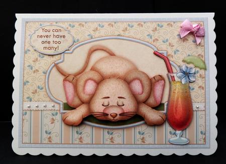 You Can Never Have One Too Many Card Topper & Decoupage by Bernie Mclaughlin
