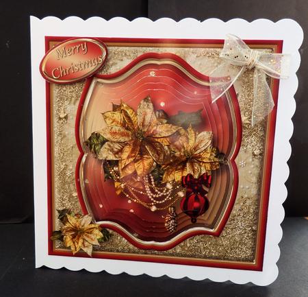 Glittering Christmas Framed Pyramid Card Mini Kit by Bernie Mclaughlin