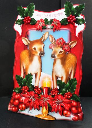 Beautiful Christmas Fawns Shaped Card Kit by Bernie Mclaughlin