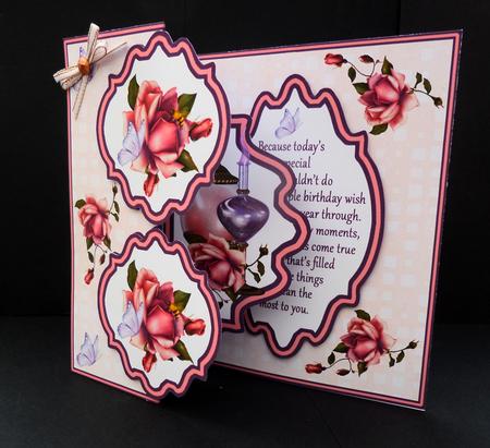 Fold Back Pop-up- Perfume and Roses by Bernie Mclaughlin