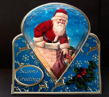 Santa's Visit Stand-up Pyramid Card Mini Kit by Bernie Mclaughlin