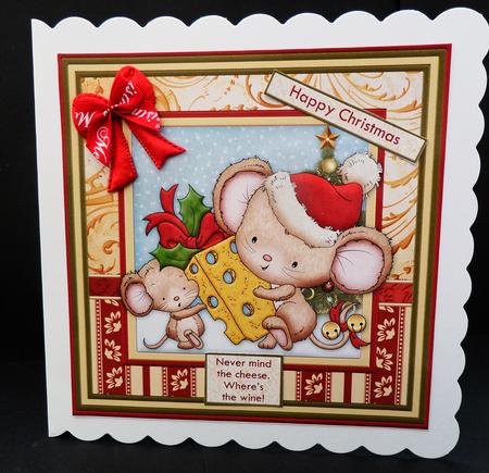 Never Mind the Cheese Wheres the Wine Christmas Mini Kit by Bernie Mclaughlin