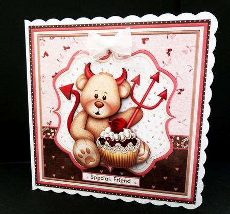Be a Devil Eat Cake 8x8 Mini Kit & Decoupage by Bernie Mclaughlin