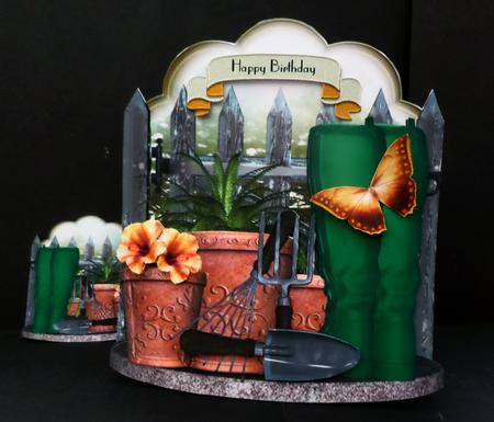 Gardening Time Shaped Card Kit by Bernie Mclaughlin