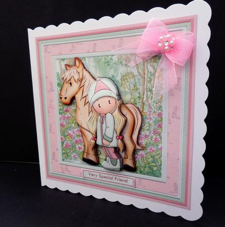 Horse Riding Chloe 8x8 Mini Kit & Decoupage by Bernie Mclaughlin