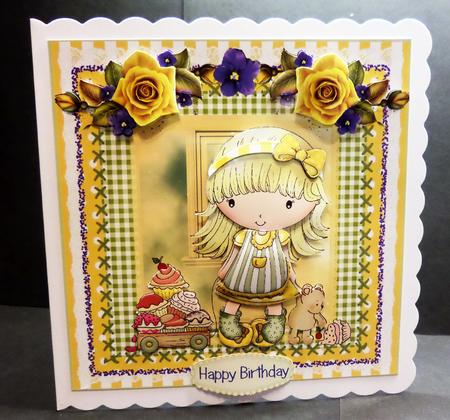 Penny's Cupcake Wagon Card Front Kit by Bernie Mclaughlin