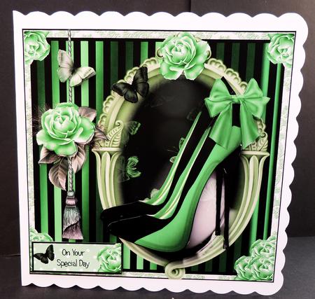 Shoes for the Little Black Dress Card Front Kit by Bernie Mclaughlin