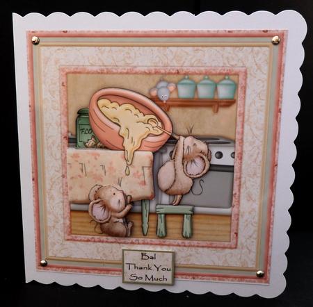 Baking Bake a Cake Mice 8x8 Mini Kit & Decoupage by Bernie Mclaughlin