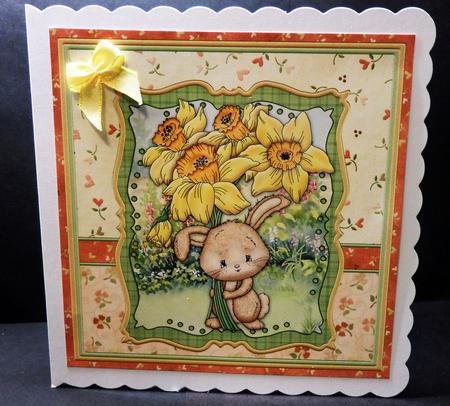 Daffodil Delivery 8x8 Mini Kit & Decoupage by Bernie Mclaughlin