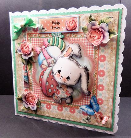 Bunny Run Easter Card Front Kit by Bernie Mclaughlin
